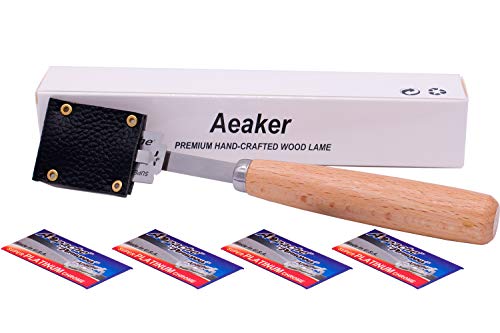 Hand Crafted Bread Lame with 5 Blades Included by Aeaker (Leather Protective Cover A) - Thumbnail 6