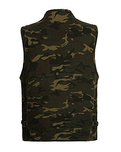 DianShaoA Outdoor Freizeit Camo Weste Mehrfachtasche Jagdweste Outdoor Freizeit Anglerweste Für Herren – Bild 3