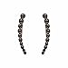 alescu Hxeredue YuanKanJu Sudopo Ear Climber Crawler Cuff Earrings Black Rose Gold Plated