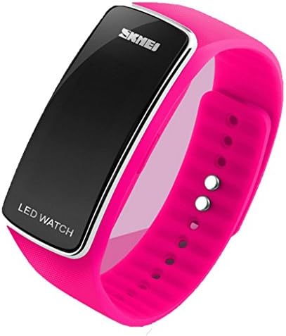 Fashion Pink LED Sport Watches with Mar-resisatant Glass