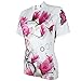 QinYing Women Breathable Cycling Jersey Red Flower Shirt Short Sleeve XXL