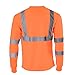 JORESTECH Safety Long Sleeve Shirt with High Visibility Reflective Strips and Front Pocket, ANSI Compliant