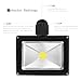 Warmoon LED Motion Sensor Flood Light 50W Outdoor IP65 Waterproof 6500K Daylight White Security Wall lighting With Sensitive Detector for Entryways, Stairs, Porch, Yard, Garage