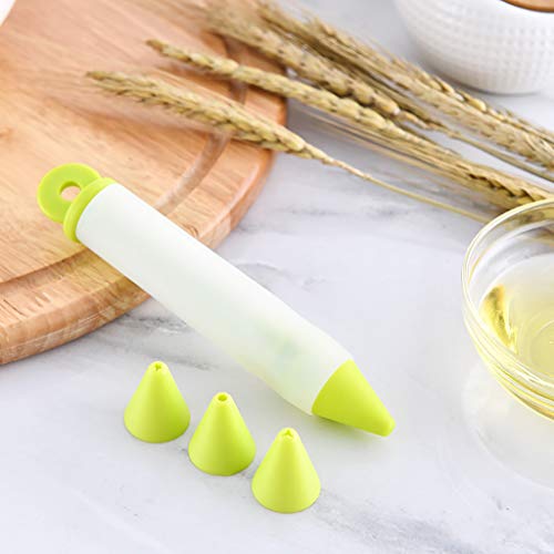 Clearance Sale!UMFun Silicone Food Writing Pen Chocolate Cake Decorating Tools Cream Cup Icing Piping Pen (Green)