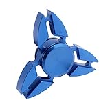 Metal Tri-Spinner Fidget Spinner Toy Stress Reducer Ceramic Bearing - Perfect For ADD, ADHD, Anxiety, and Autism Adult Children (Crab-Blue)