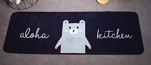 HugeHug Nordic Colorful Runner Rug Mat for Living Room Bathroom Kitchen Hallway, Non-Skid (Non-Slip) Easy Clean Machine Washable Water-absorbent - 20x60 inches(Aloha Kitchen)