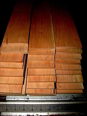 Belsimax Cherry Premium Thin Kiln Dried Exotic Wood Lumber Boards, 46" X 6" X 1/2", Set of 2