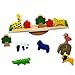 Lewo Wooden Animals Stacking Blocks Balancing Games Playset Montessori Toy for Toddlers