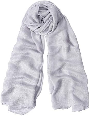 Sangbo Large Soft Silky Lightweight Solid Color Wrap Scarf Shawl For Women
