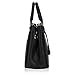 Hynes Victory Womens Classy Satchel Handbag (Black)