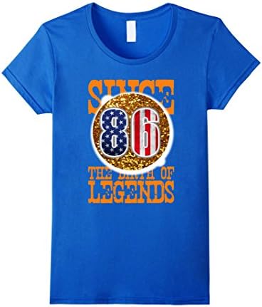 Womens Vintage round cricle Eclipse since 1986 31th Tshirt Large Royal Blue