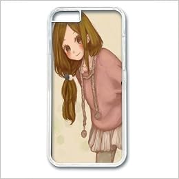 Amazon Com Wskshop Iphone 6 Case Customized Watercolor Cute Long Hair Anime Girl Plastic Cover Transparent Case For Iphone 6 0651603101764 Books
