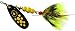 Mepp's Black Fury Dressed Treble Fishing Lure, 1/3-Ounce, Yellow Dot/Black Yellow Tail