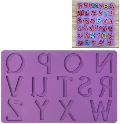 Fenghezhanouzhou Soft Silicone English Letters Style DIY Cake/Fondant/Sugar Paste Mold, Ice Cube Trays