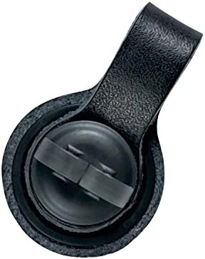 Bud Buttons By SPRK - Magnetic Headphone &amp; Earbud Cord Organizer - Sure Stay Clip Great for Musicians, Runners &amp; Outdoor Fitness (Leather Black)