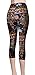 VIV Collection Plus Size Print Capri Leggings, Elephant Celebration