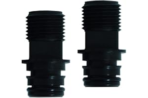 Jabsco Boat Port Fittings 30649-1000 | X-Quad Black 1/2 Inch (Pair)