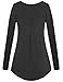 Becanbe Women's Vintage Long Sleeve V Neck Pleated Tunic Shirt