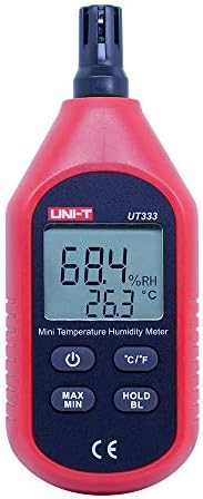 OUTEST Thermometer Hygrometer Indoor Outdoor Digital Thermometer Mini LCD Air Temperature Humidity Monitor °C/°F Switchable with Max/Min Value Display Records