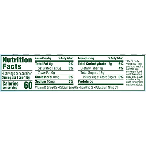 DEL MONTE DICED PEARS FRUIT CUPS IN 100% JUICE, 4 OZ CUPS, PACK OF 24