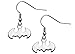 DC Comics Stainless Steel Batman Dangle Hook Earrings (Silver-Tone)