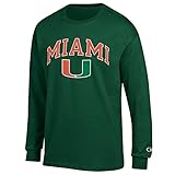 Elite Fan Shop Miami Hurricanes Long Sleeve Tshirt Varsity Green - XXL