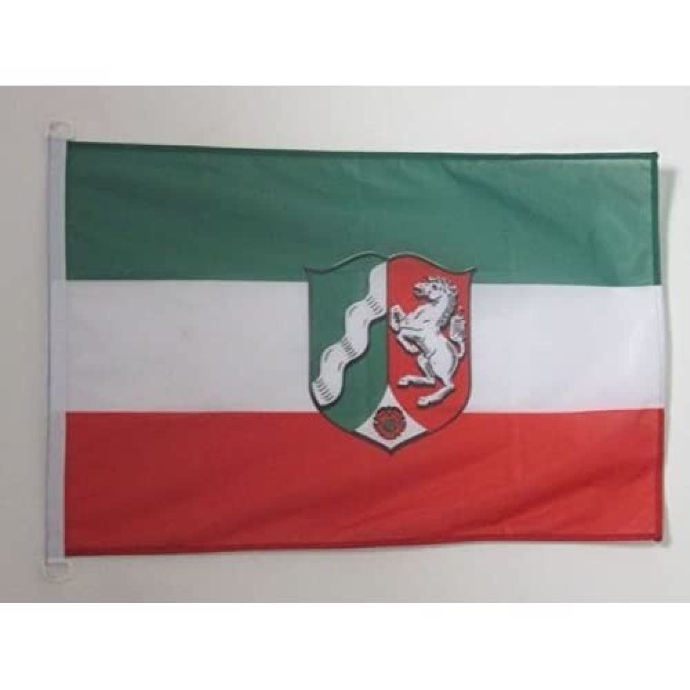 AZ FLAG North Rhine-Westphalia Flag 2' x 3' for outdoor - Germany - German region of North Rhine-Westphalia flags 90 x 60 cm - Banner 2x3 ft Knitted Polyester with rings