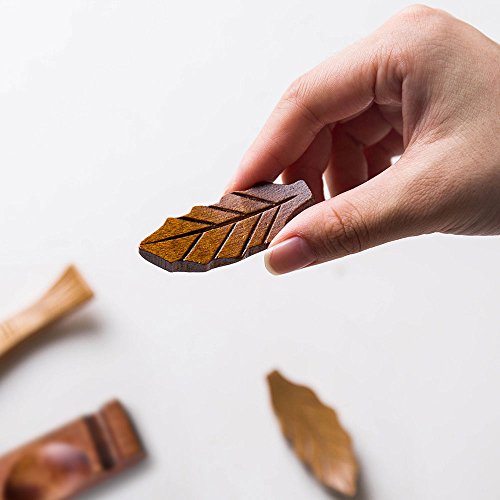 Chopsticks holder, AOOSY Handcrafted Wooden Chopsticks Rest or Dinner Spoon Stand Fork and Knife Holder Home Decor Set of 5