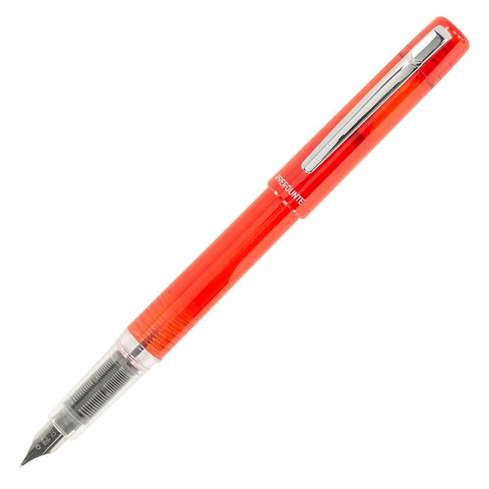 PLATINUM Prefounte Medium Fountain Pen - Vermillion Orange