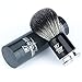 Luxury Shaving Brush for Men by VIKINGS BLADE, Ultra Heavy Acrylic & 316L Steel Handle, Super Strong Knot Backbone, Minimal Shedding, Fast Lather, Extremely Smooth & Plush on Skin (Dark Raven)