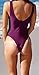 Zero City Women's Monikini Swimsuit One Piece, Sexy Cute Bathing Suits Lace-up U Back, X-Large, Purple
