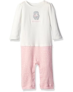 Girls' 2-In-1 Romper, Jet Ivory