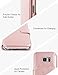 Samsung Galaxy S7 Edge Leather Wallet Case with Cards Slot and Metal Magnetic, TAKEN DIRECT Galaxy S 7 Edge Plastic Flip Case/Cover, Vintage and Fashion, Durable and Shockproof Holster (Rose Gold)