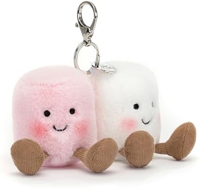 Amazon.com: Jellycat Smudge Bear Bag Charm, 3 inches - Teddy Bear