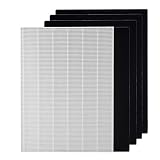 GreenR3 1-PACK Air Purifier True HEPA Air Filter + 4 Replacement Carbon Filters for Fellowes HF-300 fits Fellowes AP300PH HF300 AeraMax 290300 DX95 Model Series Accessories Parts Number PN and more