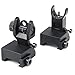 Feyachi Flip Up Rear Front and Iron Sights with Elevation Best Backup fits Picatinny & Weaver Rails Black primary