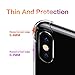 GVIEWIN Compatible for iPhone Xs/X Case, Clear Flower Pattern Design Soft & Flexible TPU Ultra-Thin Shockproof Transparent Floral Cover, Cases iPhone X/iPhone 10 (Spring Flowers/Orange)