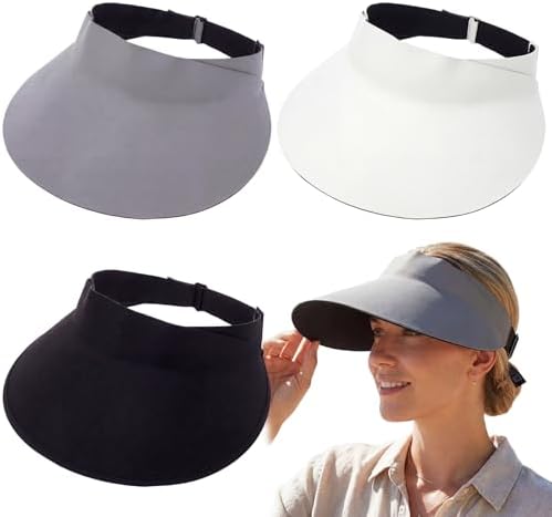 Amazon.com: 3 Pack Women Wide Brim Sun Visor UV Protection  display picture 1