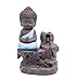 IN-001Blue The Little Monk Waterfall Backflow Homemade Buddha Incense Burner Tower Cones Sticks Holder Ash Catcher