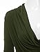 Doublju Soft Knit Cowl Neck Blouse Top For Women WIth Plus Size (Made In USA) OLIVE LARGE