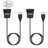 Swees For Fitbit Alta HR Charger 2 Packs, 1m/3.3ft Replacement USB Charger Cable Cord Charging Cradle Dock Adapter, Fitbit Alta HR Heart Rate, Black