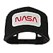 e4Hats.com NASA Logo Embroidered Patched Mesh Back Cap - Black OSFM