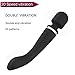 Wand Massager,Rechargeable Cordless Magic Vibrator Wand Clitoral Vibrator Stimulation with 20 Speeds Double End Vibrating Adult Sex Toys for Women Couples (Black)