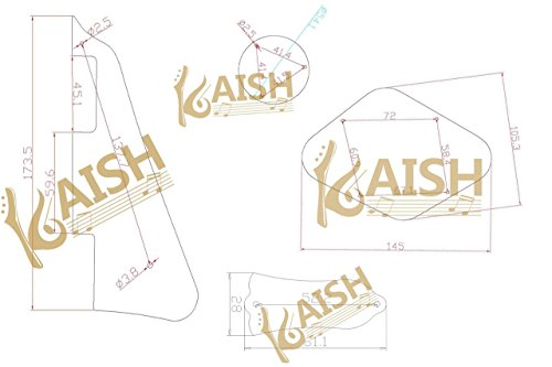 KAISH Sliver Mirror LP Pickguard Rear Control Cavity Covers Truss Rod Cover Set for Gibson Les Paul