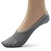 Silky Toes Nylon Mesh Soft Breathable Women's Foot Shoe Liners (9-11, Black/White/Grey (3 Pairs))
