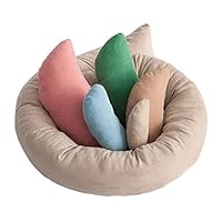 USDREAM Newborn Photography Prop Posing Beans Bag Professional Baby Photo Posing Aid Pillow Photograph Shoot Set for 0-6 Months Baby, Pack of 6, Multicolor