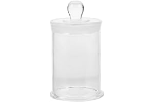 Healifty Glass Specimen Bottle with Stopper Clear Chemistry Sample Vial Reagent Storage Container 4.72 X 2.67 Inch Durable La