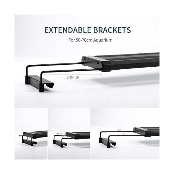 JOYHILL Illuminazione per Acquario, Plafoniera LED Acquario Dolce, Lampada LED per Acquario Luce Acquario 50-70cm