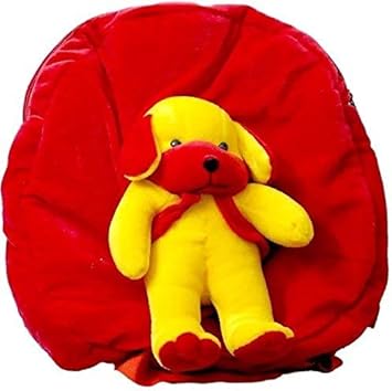 Jassi Toy Plush Soft Bag / Backpack / School Bag for Kids (Red)