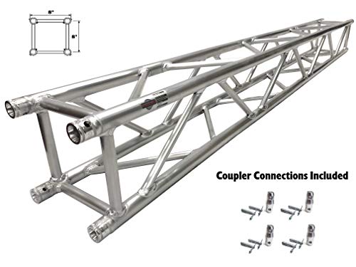 6.56ft (2.0m) DJ Light Stand Truss 8"X8" Straight Square Aluminum Truss Segment. Includes Coupler Connections! All New Updated Model!